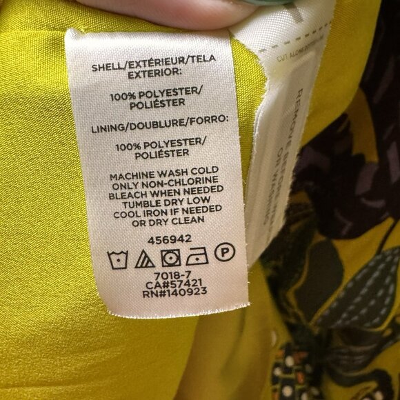 Ann Taylor Loft M Floral Shift dress Multi color Flutter flounced sleeve Boho - Picture 8 of 11